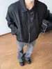 Pantalones cortos de diseño oscuro, chaqueta bomber para hombre, marca de moda de primavera y otoño, elegantes y geniales, holgados y casuales, con cuello de solapa