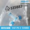 Filtro de Vacío Festo Vaf-Pk-3 535883, Nuevo Original de Alemania, en Stock