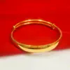Pulsera acolchada de oro de Vietnam para mujer, nueva pulsera con peso, vientre de serpiente, estrella, pulsera lisa de empuje y tracción, venta al por mayor
