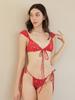 Maiô para Mulheres, Alta Qualidade, Biquíni Doce e Sexy de Menina Quente, Conjunto de Três Peças Puro Desejo, Seios Pequenos, Maiô para Férias na Praia, Fonte Termal