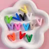 Cuentas Acrílicas con Letras Inglesas y Agujero Grande al por Mayor para Cadenas de Teléfono DIY, Llaveros, Colgantes para Bolsos y Materiales para Accesorios