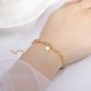 Venta Caliente Transfronteriza Directa de Fábrica Corte Acero de Titanio Estrella de Cinco Puntas Colgante Cadena Soldada Pulsera Pulsera de Acero Inoxidable para Hombres y Mujeres