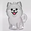 Llavero conmemorativo para mascotas, linda caja transparente para guardar pelo de mascotas, colgante de llavero creativo, al por mayor, transparente