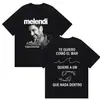Rapper Melendi Tour 2025 Merch del Álbum Camiseta para Hombre Vintage Gótica de Algodón Y2K para Hombre