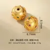 Joias Personalizadas Prata 925 Banhada a Ouro Contas Cilindricas Cravejadas com Diamantes Contas Redondas Pulseira de Joias Pulseira de Pérolas Acessórios de Prata DIY