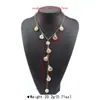 N13632 Moda Transfronteriza Personalizada Estilo Vacacional Serie Oceánica Collar en Y Cadena de Concha Perla Estrella de Mar Gargantilla