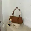 Bolsa Boston Manual de Nicho Estilo Coreano Nova Coleção Primavera 2026 Simples Elegante Bolsa de Ombro Único Texturizada para o Dia a Dia Tendência Bolsa Transversal