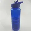 Deportes de Ciclismo termo Tritan con popote vaso de plástico 750ml portátil cuatro barras silicona taza espacial taza de agua creativa