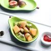 Plato de fruta creativo Tazón plato de cerámica con forma de aguacate ensaladera plato de postre plato de aperitivos plato de aperitivos fruta helado suave