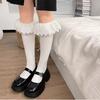Calcetines cortos de encaje de algodón de red coreana de verano del mismo estilo de TikTok, calcetines de algodón Dongdaemun, calcetines medianos, calcetines sencillos de moda para mujer