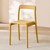 Silla de Plástico para Exteriores Silla con Respaldo Engrosado Silla de Ocio Comercial para el Hogar Silla de Comedor Moderna Simple Exterior de Ocio