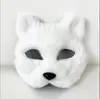 Disfraces de Cosplay de Halloween Accesorios Máscara Facial de Zorro Peluche Simulación Set de Cola Comic Con Máscara de Juego de Rol Femenina