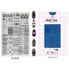 Placa de Acero para Estampado de Uñas Molde Serie Af Cuadros Mariposa Luna Flor Pequeña Manzana Elemento Placa de Transferencia Placa de Acero