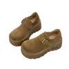 Sapatos Baixos Femininos Nova Moda Primavera Outono Largos Feios Fofos Aumentadores de Altura 2026 Slip-on Sapatos Únicos Sola Grossa Casuais Para Pessoas Baixas