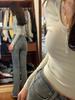 Tailândia Sudeste Asiático Sexy Estilo Pura Luxúria Renda Falso Duas Peças Camiseta de Base para Mulheres 2025 Novo Top Curto Justo