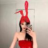 Una variedad de colección de tocados accesorios para el cabello Halloween orejas de gato velo sexy diadema celebridad de internet lindo encaje orejas de conejo