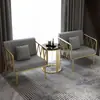 Sala de estar Tienda de Ropa Lujo Ligero Celebridad de Internet Sofá Dorado Mesa de Café Juego Sofá Individual Sencillo Moderno Silla de Sofá Sofá de Hierro Forjado