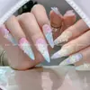 Manicura de Celebridad de Internet Flor de Cinco Pétalos con Pegatina Estéreo de Diamante Joyería para Uñas Mini Flor Blanca de Resina Estilo Ins Japonés