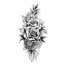 Pegatinas de Tatuaje Herbales de Rosa Impermeables y a Prueba de Sudor Larga Duración Semipermanentes Tatuajes Artificiales para Hombres y Mujeres Retro Americano Brazos y Piernas