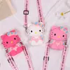 Protección Ambiental para Niños Billetera de Silicona/Bolsa de Almacenamiento para Auriculares Cabeza de Gato Kt/Bolso Cruzado Diagonal de Dibujos Animados Moda para Niñas Hombro