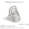 Anel nicho aço inoxidável de alta qualidade luxo leve ins design de linha espiral aberto ajustável atacado transfronteiriço