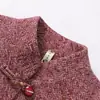 Abrigo cálido para madres, nueva moda otoñal e invernal estilo chino, ropa para mujeres de mediana edad y mayores, forrado de forro polar, engrosado, top bordado estilo Tang