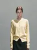 Cárdigan de Punto Falso de Dos Piezas para Mujer, Otoño, Manga Larga, Capa Interior, Capa Base, Sentido del Diseño, Suéter Suave y Esponjoso, Cárdigan, Top