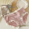 Braguitas de Triángulo para Niña de Algodón Puro Sin Costuras, Antibacterianas, Borde de Encaje Simple, Transpirables, Cintura Media, Lazo Dulce