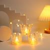 Lámpara de Velas Más Vendida de Amazon Portavelas Creativo Adorno Decorativo Vela Digital LED Corona en Forma de Corazón Luz Nocturna