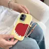Manzana Roja Adecuado para Funda de Teléfono Móvil Apple 17 Iphone1Promax Anticaídas y Antideslizante Cubierta Protectora Simple para Teléfono Móvil