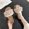 Sandalias Súper Trendy Estilo Chanel Combinadas con Faldas, Impresionantes Sandalias Planas de Gama Alta Estilo Francés 2025 para Mujer para Uso Exterior en Verano