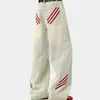 Calça Jeans Wide Leg Patchwork Listrada Estilo Americano para Homens, Marca Tendência Primavera e Outono, Perna Larga Reta Solta Hip-Hop Vintage