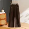 Procesamiento Personalizado Otoño 2026 Pantalones de Mujer de Cintura Alta Pierna Ancha Adelgazantes Versátiles Sueltos Rectos Largos para Viajes al Trabajo Ocio