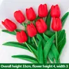 Comercio Exterior Transfronterizo Tulipán Artificial de PU Decoración para Mesa de Comedor de Sala de Estar Arreglo de Flores Artificiales Ramo de Flores Secas Accesorios para Fotografía