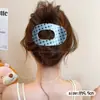Presilha de bico de pato marrom de cachorro coreano, presilha elegante para coque torcido, presilha de cabelo volumizadora para a parte de trás da cabeça, acessório de cabelo de alta qualidade