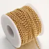 Aço Titânio Corrente Redonda de Pérolas Moda Transfronteiriça Acessórios Quentes Venda DIY À Prova D'água Aço Inoxidável Forno Vácuo Corrente de Bl Joias