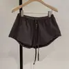 Verão 2026 Novo Coreano Dongdaemun Cordão Cintura Elástica Versátil Listrado Casual Shorts para Mulheres Emagrecedor Calça Esportiva