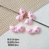 Macaron Color Cute Style Bow Paint Alloy Handmade DIY Beaded Mobile Phone Chain Colar Acessórios para Cabelo