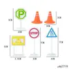 Números Falsos de Fondant 0-9 Decoraciones de Pastel de Vehículos de Construcción Adornos Excavadora Grúa Torre Topper de Cumpleaños para Niño Bebé