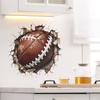 Novo fun-f71 tridimensional quebrado Parede rugby aprendizagem sala de estar quarto decoração adesivos de parede atacado