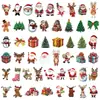 50 Adesivos de Natal Cartoon Graffiti Papai Noel DIY Diário Guitarra Skate Decoração Presente Adesivos à Prova d'Água