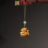 Sândalo Dourado Nova Versão dos Doze Signos do Zodíaco Pingente para Celular Pingente de Madeira para Bolsa Chaveiro Argola Lembrancinha