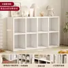 Estante de Livros Armário de Grade Doméstico Armário de Armazenamento Multicamadas Armário Lateral Integrado de Parede Armário de Armazenamento de Chão Armário de Armazenamento Simples para Sala de Estar
