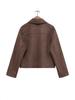 Za Export Ropa de Mujer Transfronteriza 2025 Otoño Nuevo Estilo Cómoda Casual Efecto Gamuza Solapa Chaqueta Corta de Cuero Exterior