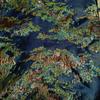 Nueva tela jacquard con estampado de flores de seda dorada de estilo europeo y americano con textura de burbujas y brocado para bolsos y vestidos de moda.