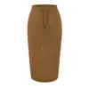 Conjunto de Saia Casual Esportiva com Capuz, Peça de Roupa Externa, Top Interno, Cintura Elástica, Cordão, Fenda nas Costas