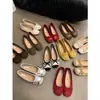 Suave brisa nocturna, bailarinas con estampado de mariposas, estilo retro francés, bailarinas plateadas de suela suave, colección primavera/verano, zapatos de mujer inspirados en Chanel