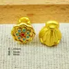 Jg247 Método Antiguo Oro Mate Arena Dorada Vaina de Loto Dorada y Semilla de Loto Accesorios DIY Calabaza Doble Felicidad Colgante Ruyi Adorno