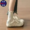 Zapatos de Lona de Suela Gruesa para Verano Zapatos Blancos Finos Transpirables Que No Cansan los Pies Zapatos de Mujer Versátiles Cómodos Zapatos de Entrenamiento Alemanes