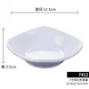 Plato Cuadrado Creativo de Melamina para Platos Fríos Plato para Platos Fríos Restaurante Hotel Comercial Plato Blanco para Snacks Plato de Plástico para Salteados y Platos Fríos